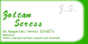 zoltan seress business card